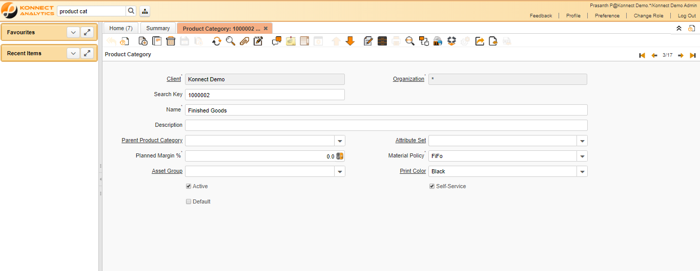 Product Category | Konnect ERP Help